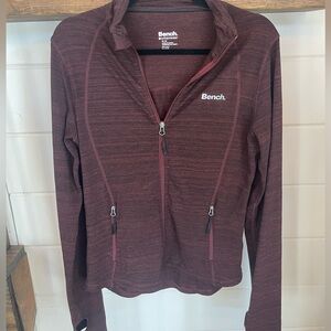 Bench Maroon Zip-Up Jacket